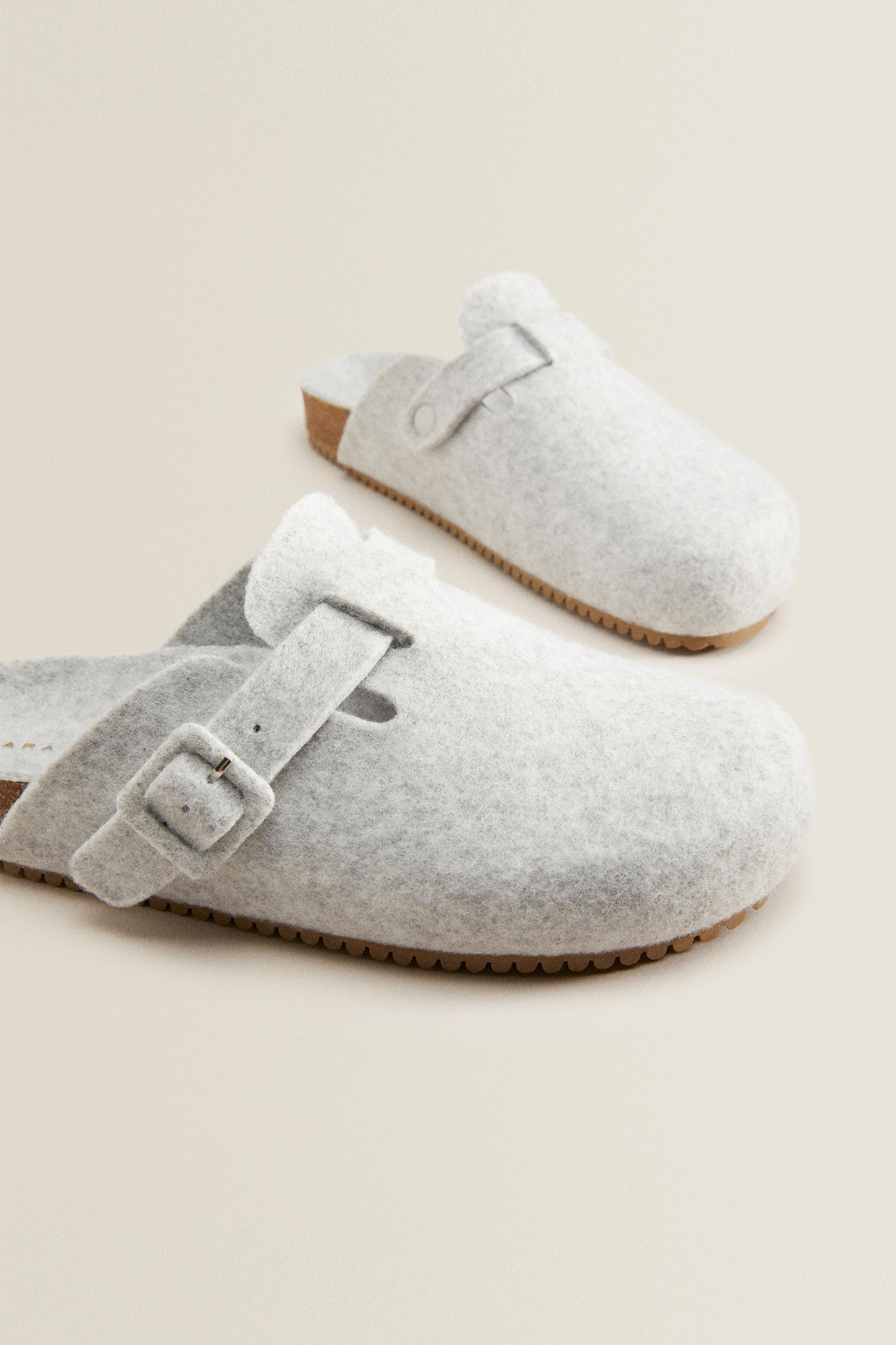 Zara felt slippers Clearance