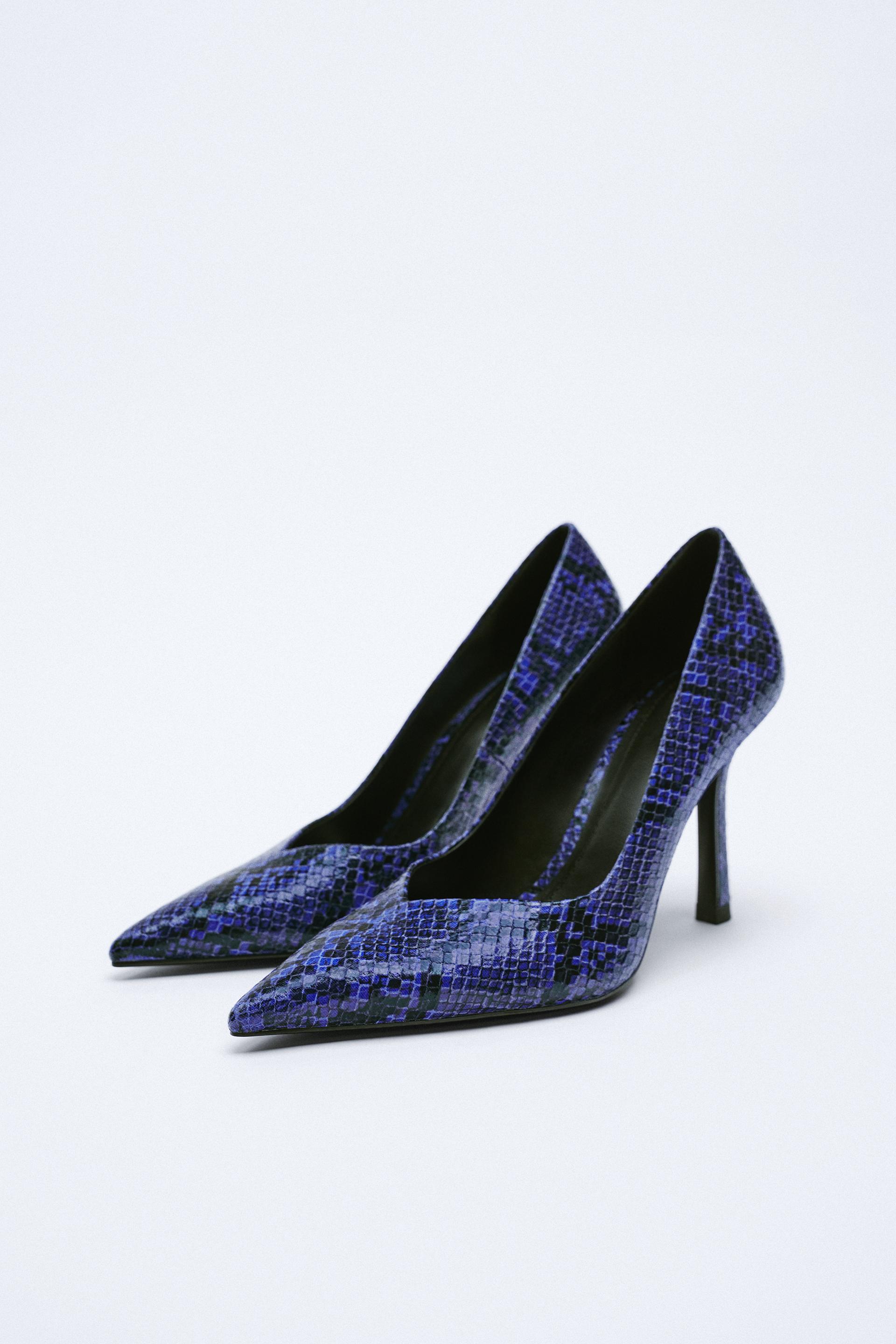 zara light blue heels