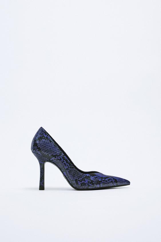 SCARPA CON TACCO STAMPATA - Blu | ZARA Italia / Italy