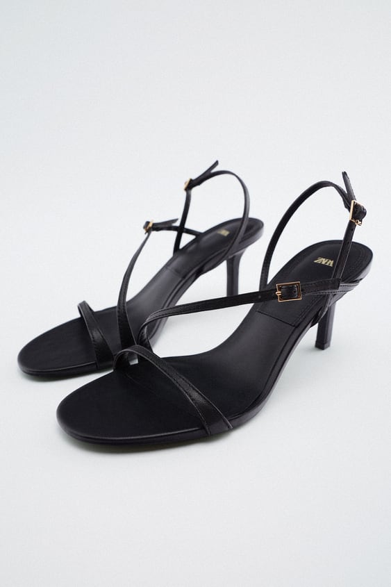 zara.com | Leather high heel sandals