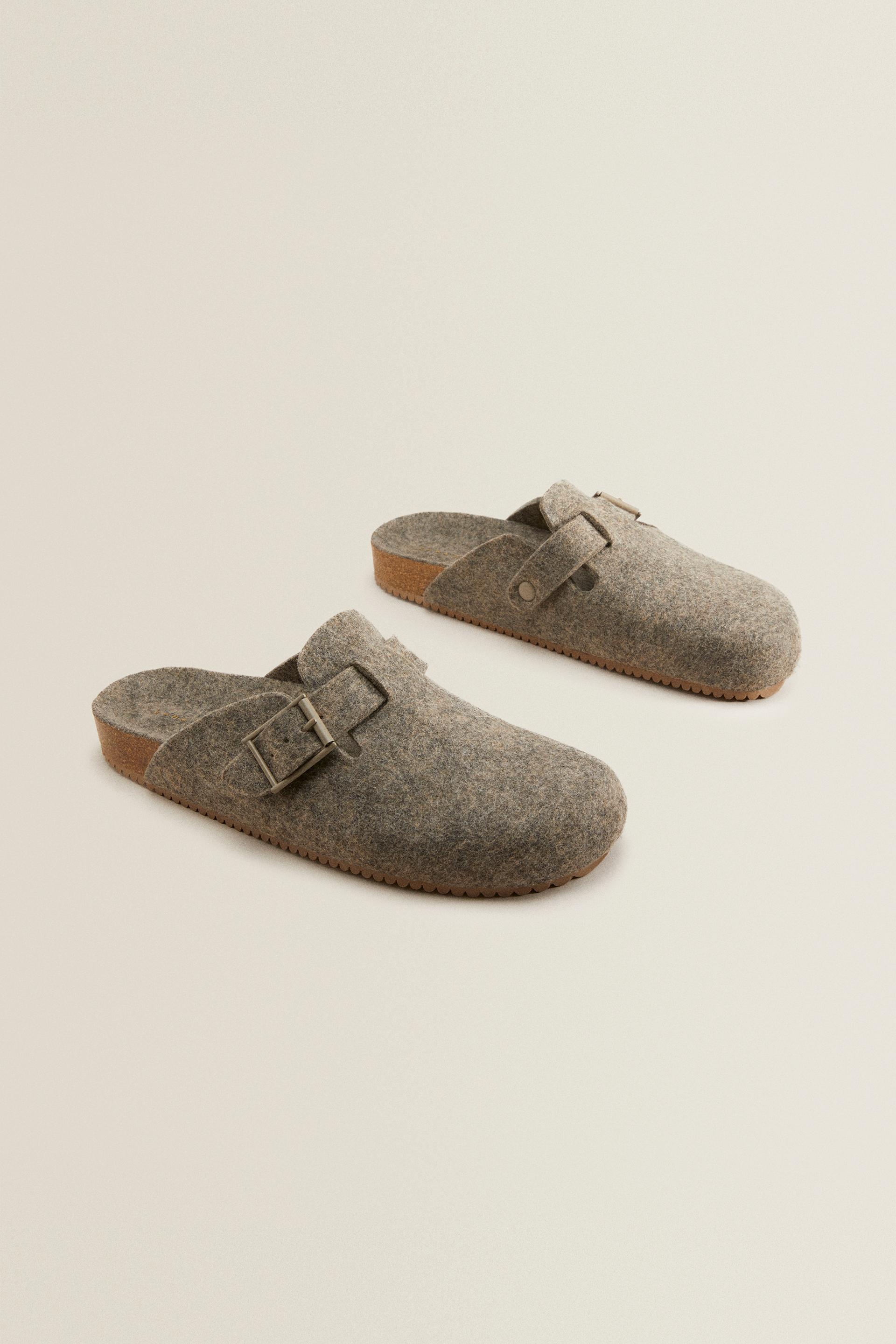 Zara felt slippers Clearance