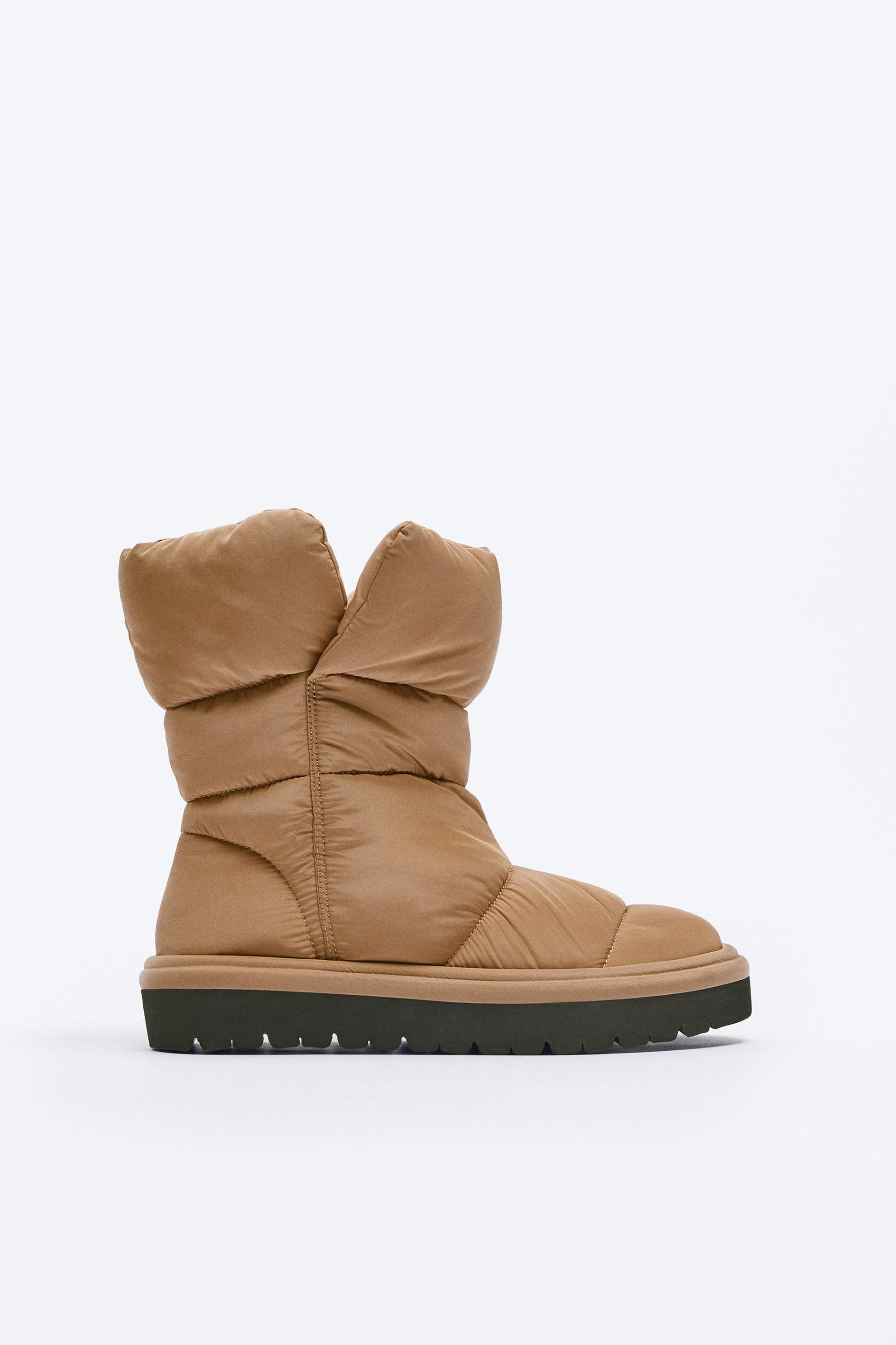 flat quilted boots