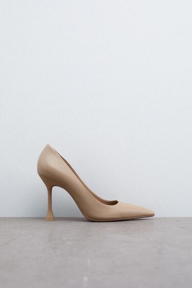 LEATHER HIGH-HEEL COURT SHOES
