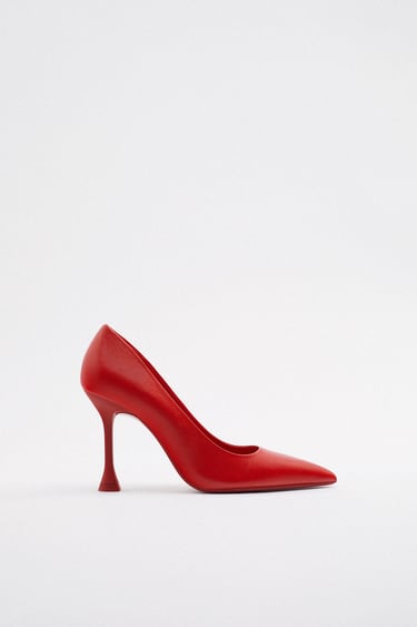 LEATHER HIGH-HEEL COURT SHOES