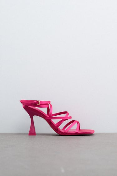 Image 0 of LACE UP HIGH HEEL SANDALS from Zara