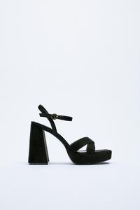 black ankle strap platform sandals