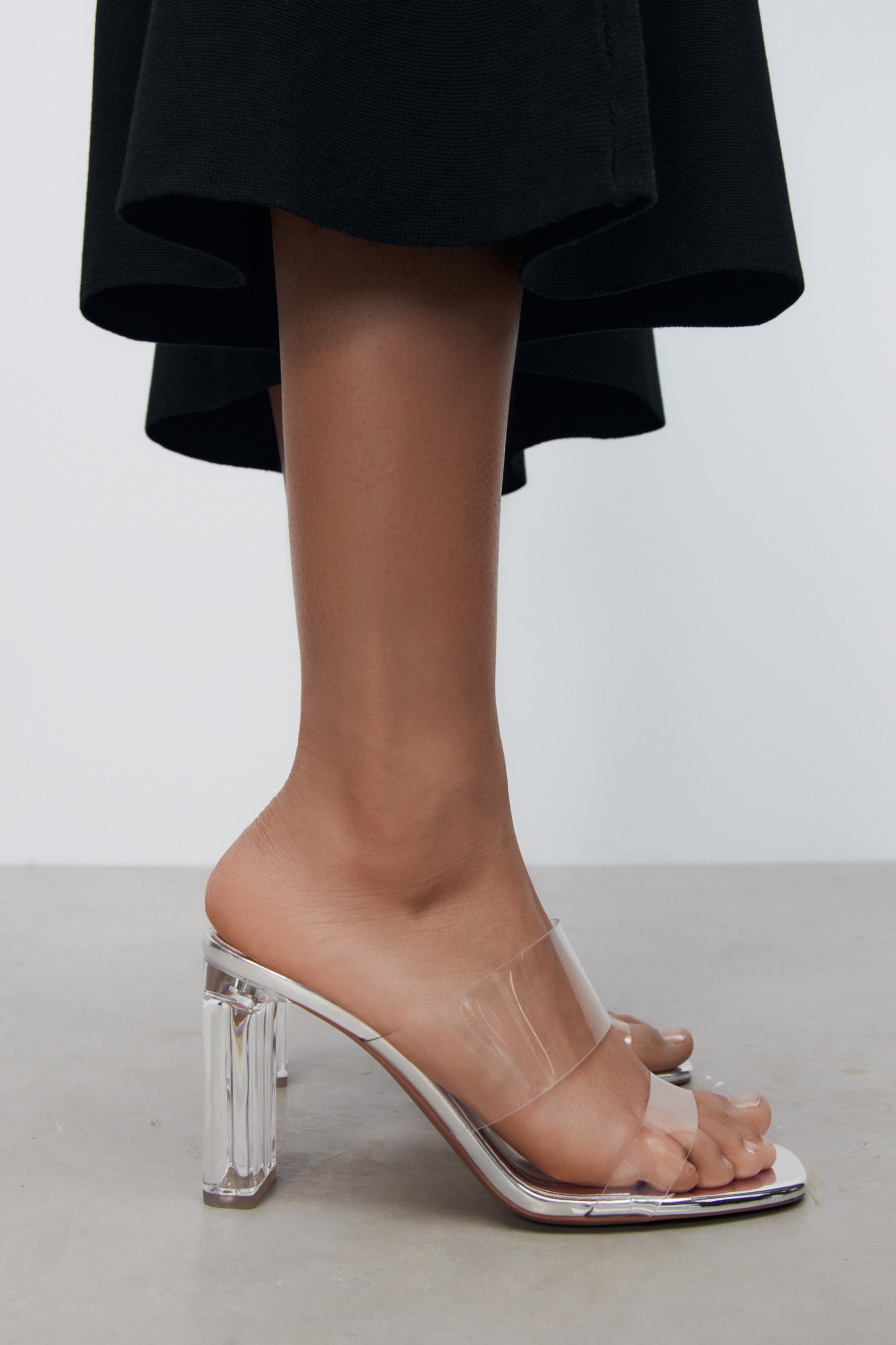 Transparent zara heels Clearance