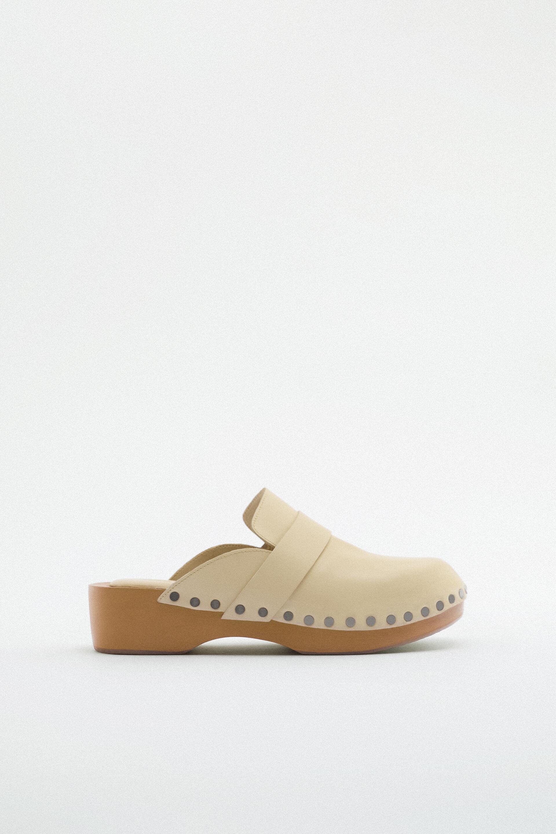 ZUECO PIEL TACHAS - Negro | ZARA España