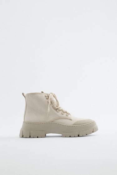 CANVAS ANKLE BOOTS
