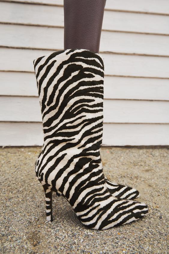 leather leopard print boots
