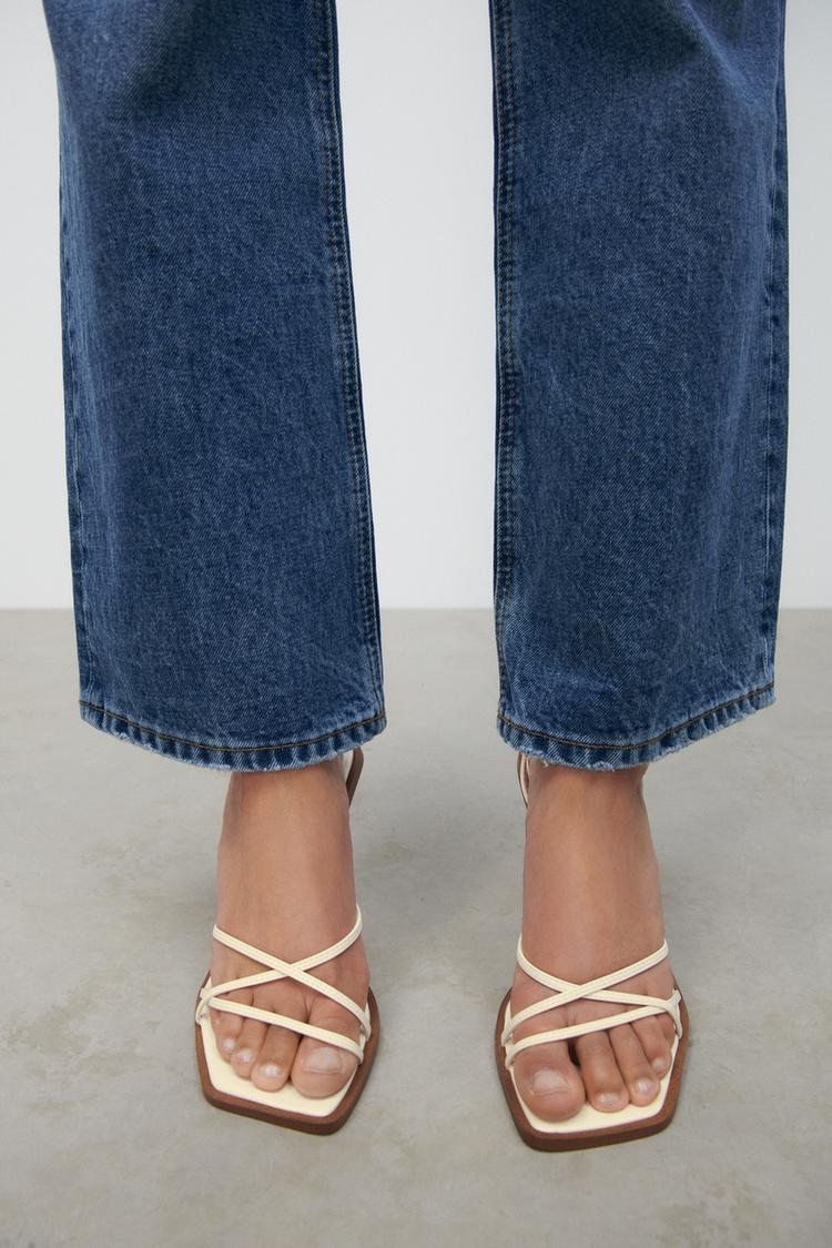 Image 0 of HEELED SANDALS WITH TIED STRAPS from Zara