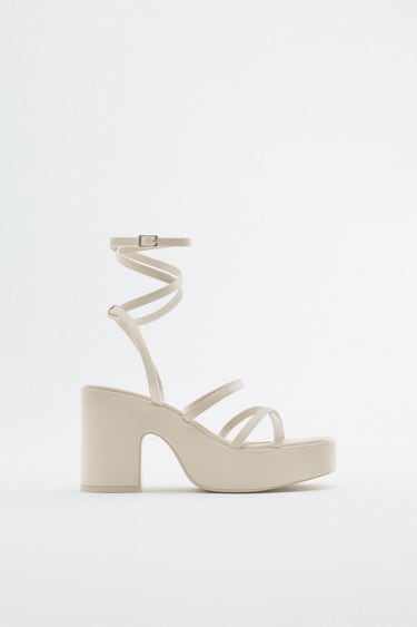 Image 0 of LACE UP PLATFORM SANDALS from Zara