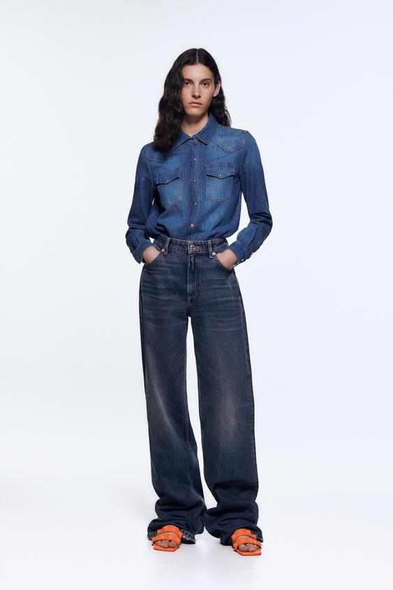 SANDALIA PLANA ENGOMADA TACHAS - Naranja | ZARA España