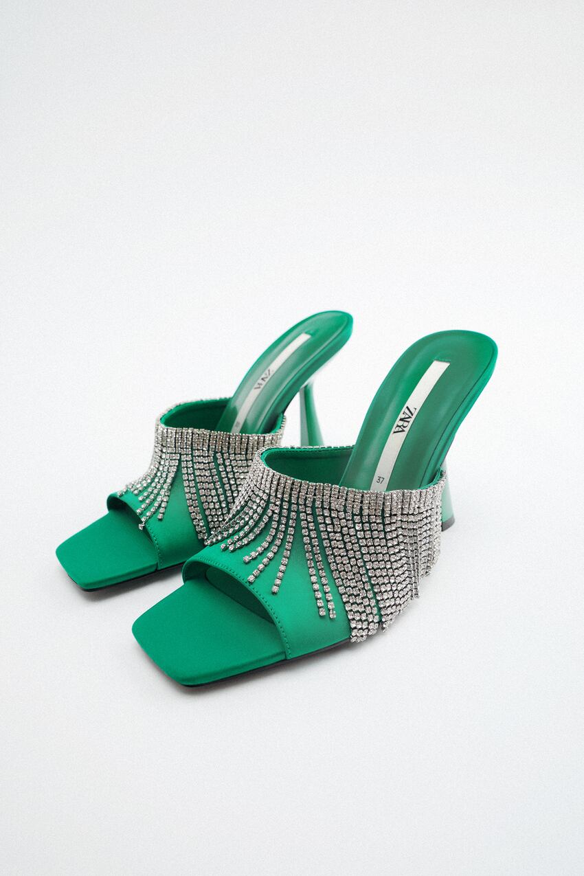 zara.com | Shiny high-heel sandals
