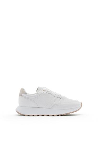zara white leather sneakers
