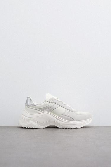zara red trainers