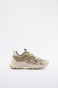 ZAPATILLAS DEPORTIVAS BAMBA PIEL ESTAMPADO ANIMAL - Leopardo | ZARA España