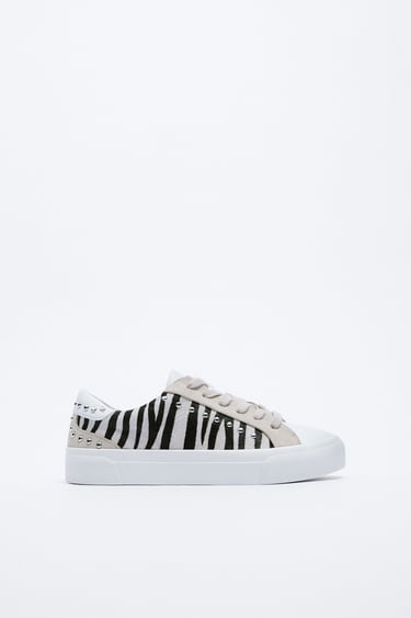ANIMAL PRINT LEATHER SNEAKERS