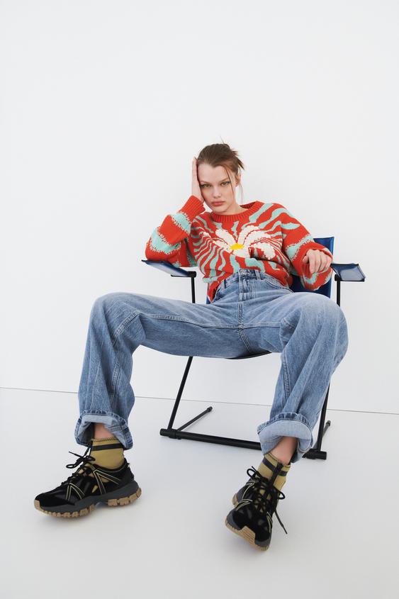 zara high top trainers