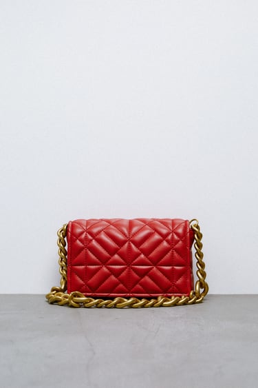 QUILTED SHOULDER BAG WITH CHAIN