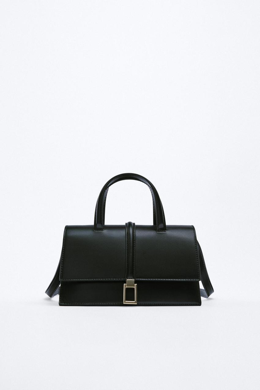 BOLSO CITY HEBILLA Negro ZARA Espana