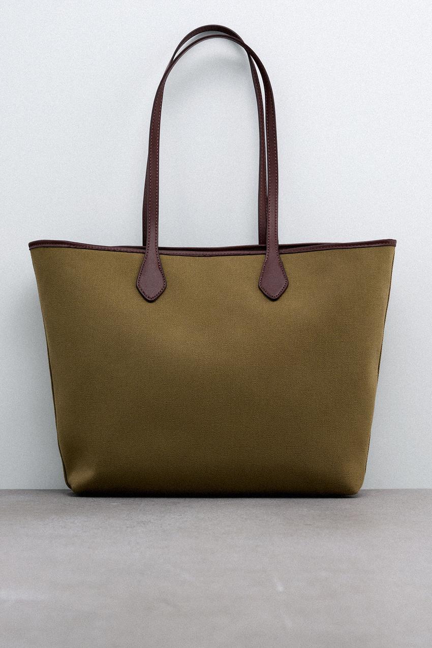 Zara canvas tote bags Clearance