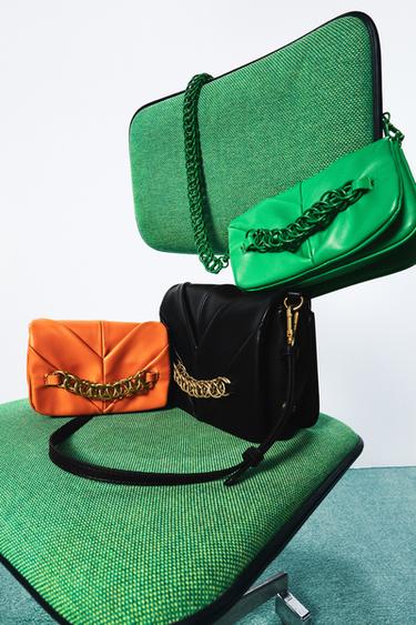 puffer tote bolsa zara