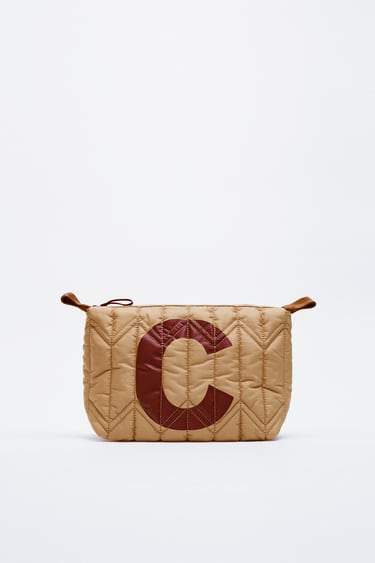 NYLON TOILETRY BAG WITH LETTERS