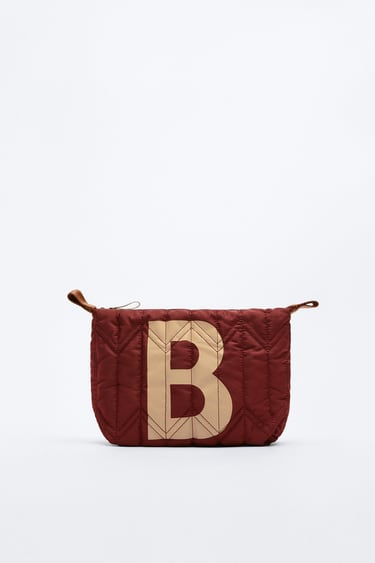 NYLON TOILETRY BAG WITH LETTERS