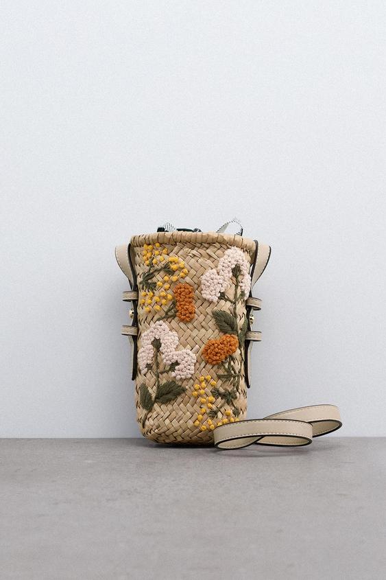 MINI BORSA A TRACOLLA IN RAFIA