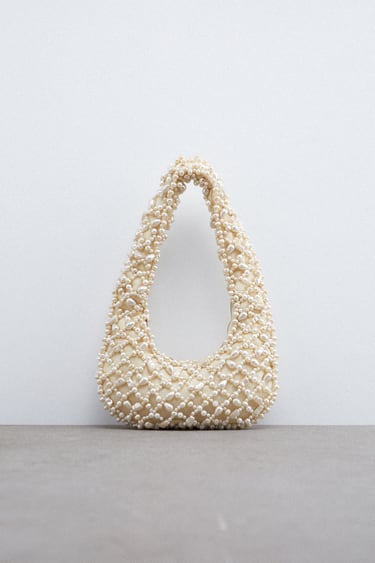 Image 0 of FAUX PEARL SHOULDER BAG from Zara