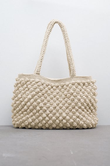CROCHET TOTE BAG WITH BEADS