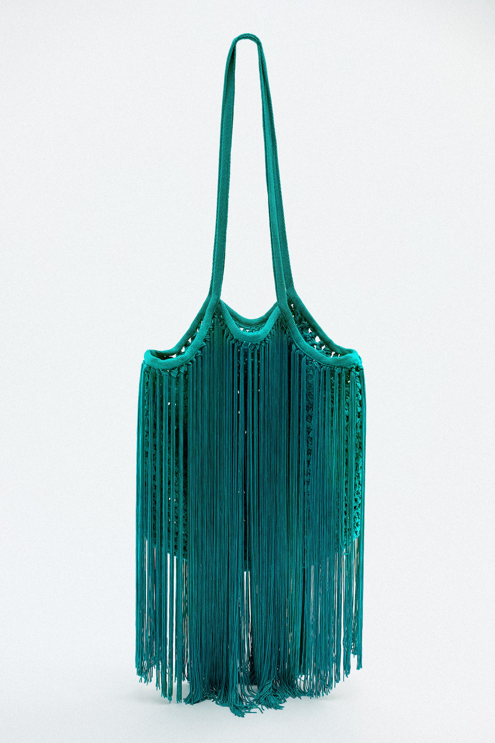 MAXI BORSA A SECCHIELLO CON FRANGE - Giallo | ZARA Italia / Italy
