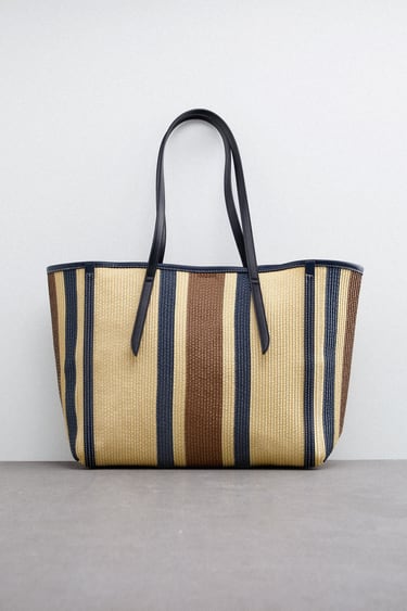 CONTRAST COLOURED TOTE BAG