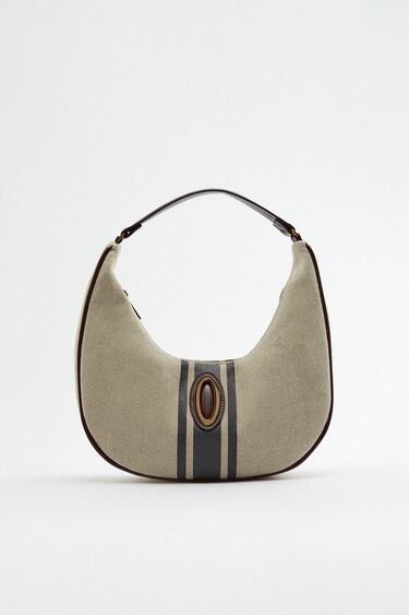 Image 0 of CANVAS SHOULDER BAG from Zara