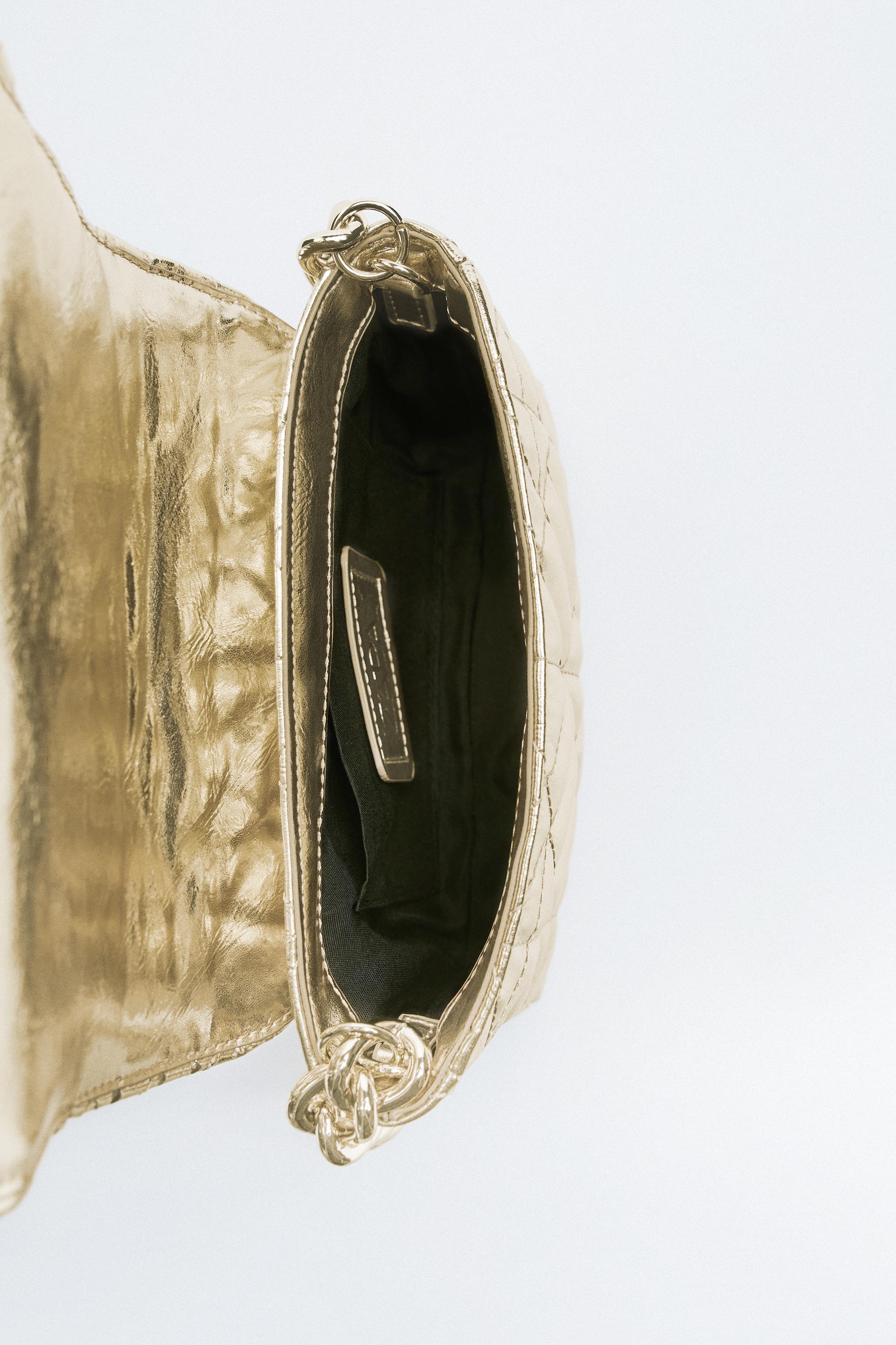BORSA A SPALLA IMBOTTITA CON CATENA - Argento | ZARA Italia / Italy