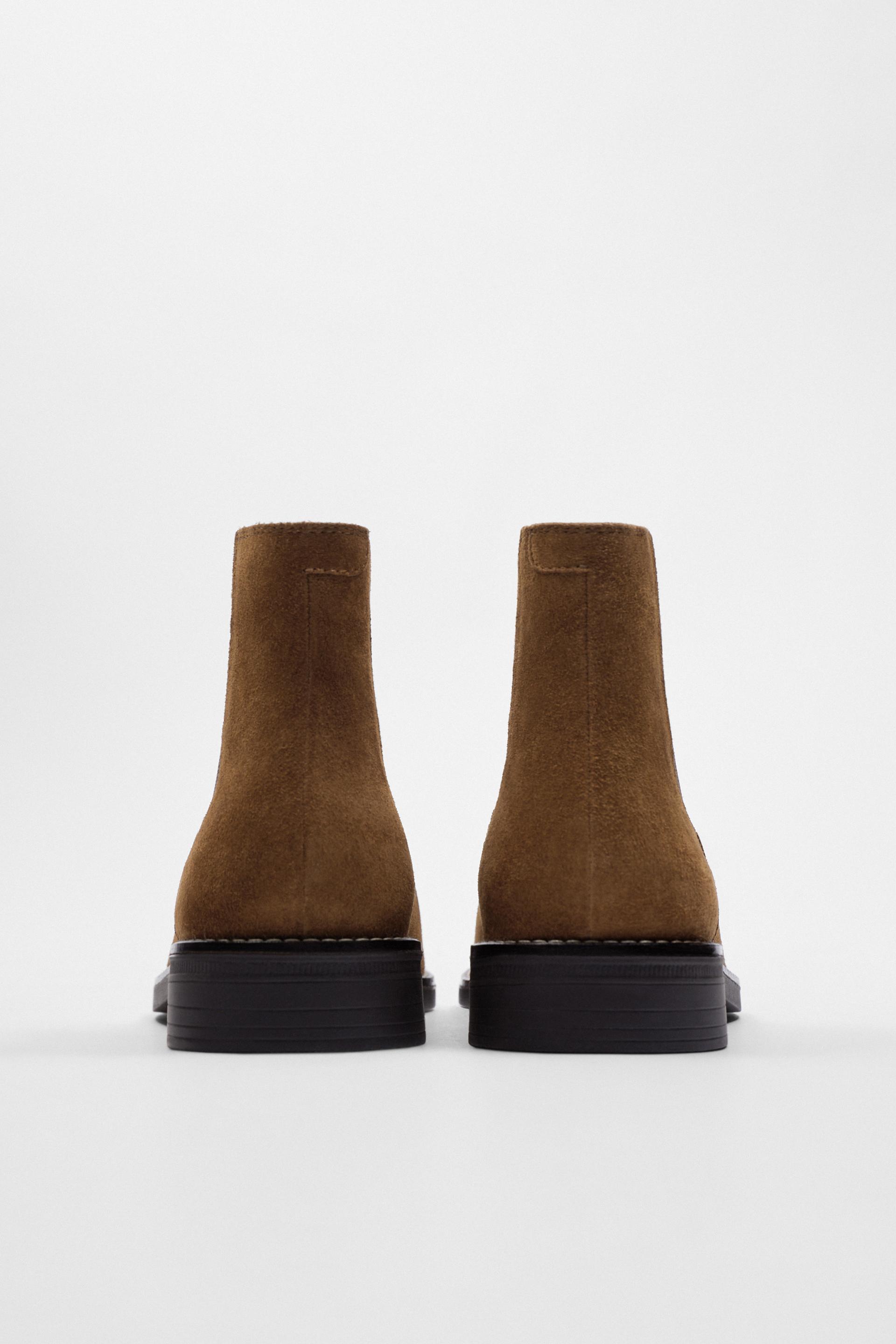 BOTÍN PIEL SERRAJE - Beige | ZARA España
