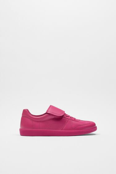 FOLDOVER TONGUE LEATHER SNEAKERS