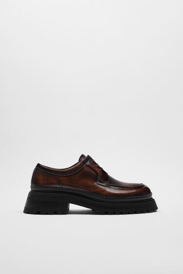 GLOSSY-FINISH CHUNKY DERBY SHOES