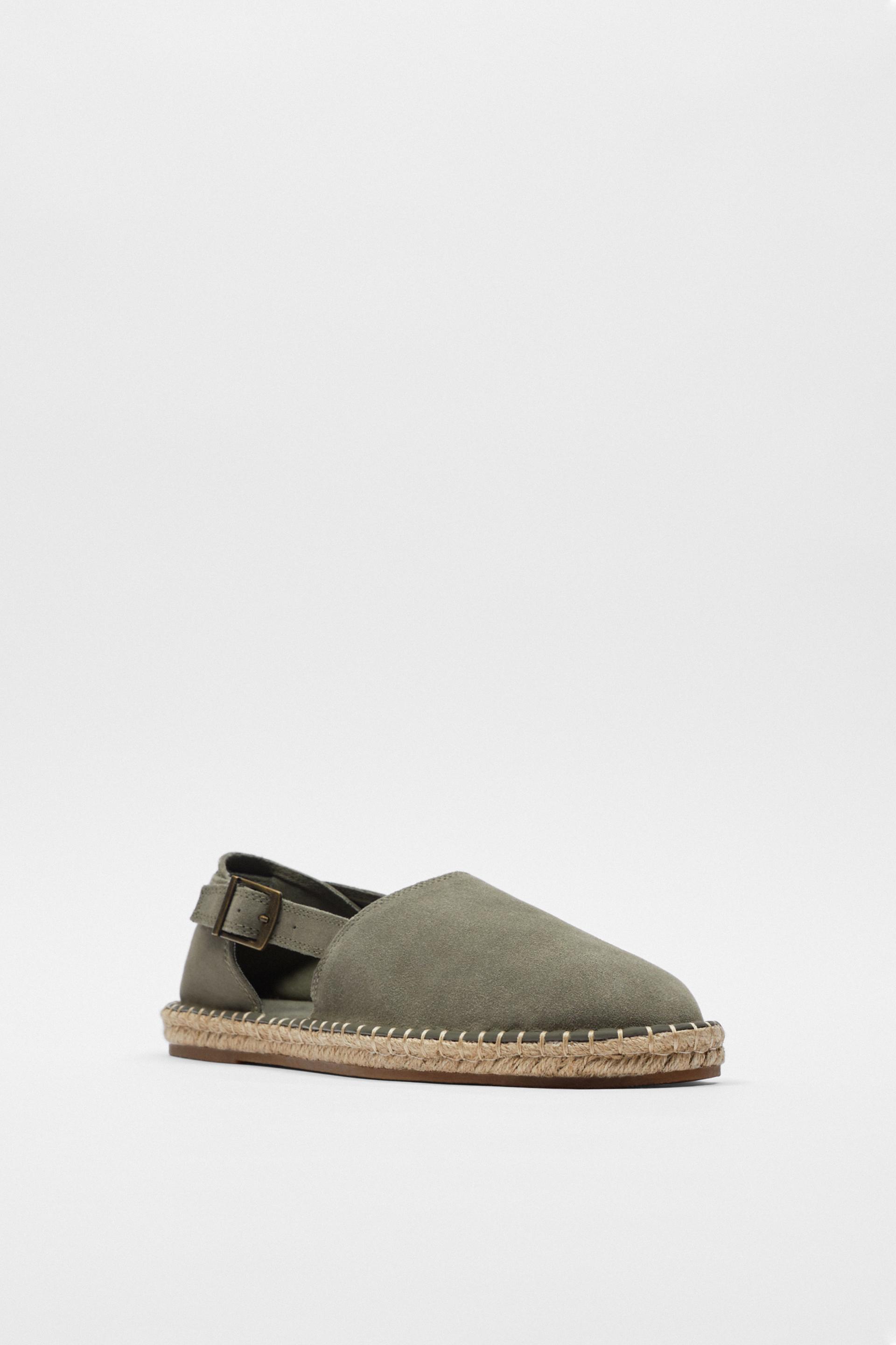 ESPADRILLAS CON APERTURE IN PELLE - Marrone sabbia | ZARA Italia / Italy