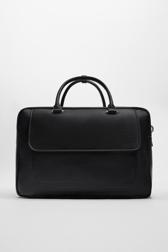 zara black bolsa with studs