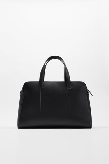 Image 0 of LEATHER BOWLING BAG from Zara