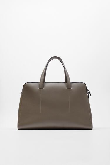 Image 0 of LEATHER BOWLING BAG from Zara