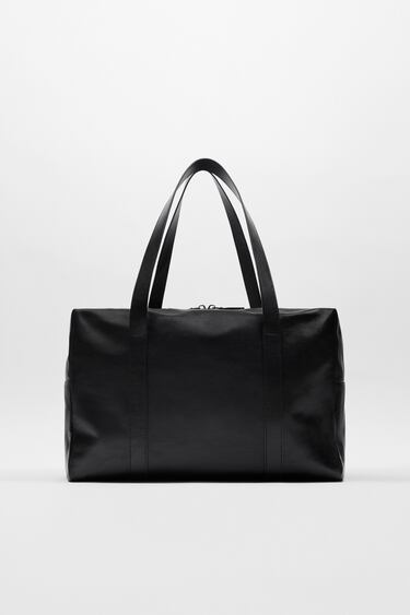 Image 0 of LEATHER TRAVEL BAG from Zara