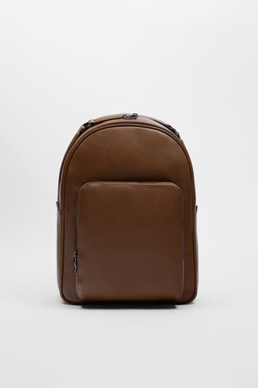 SOLID COLOR BACKPACK WITH GRAINY FINISH
