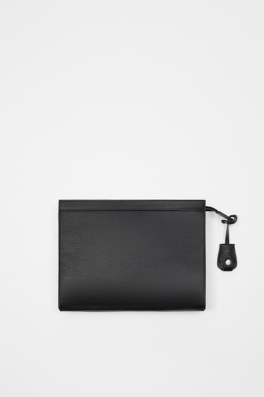 Image 0 of LEATHER CLUTCH from Zara