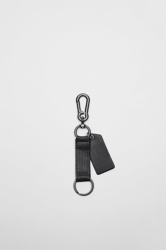 EMBOSSED KEY RING WITH LOBSTER CLASP