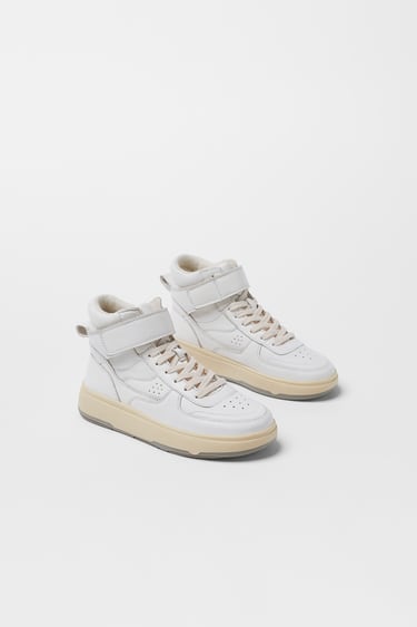Image 0 of KIDS/ RETRO LEATHER BASKETBALL SHOES from Zara