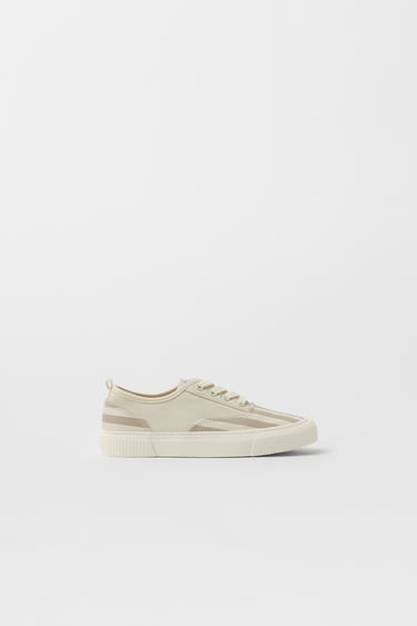 LACED COTTON SNEAKERS
