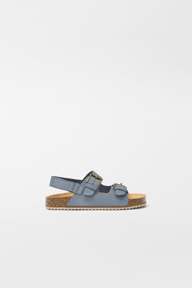 KIDS/ BUCKLED LEATHER SANDALS LIMITED EDITION